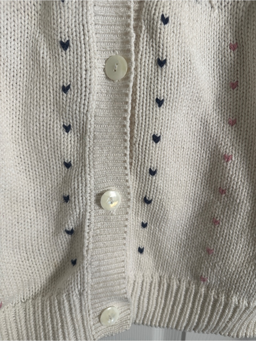 Vintage Capezio Cream Fair Isle Button Cardigan with Multicolor Yoke - Picture 4 of 8